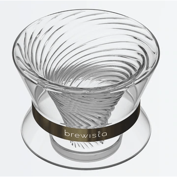 Brewista Tornado Glass Dripper - Ecru Beanspour overEcru Beans coffee_in_qatar - qatar_coffee coffee_equipment_qatar_doha
