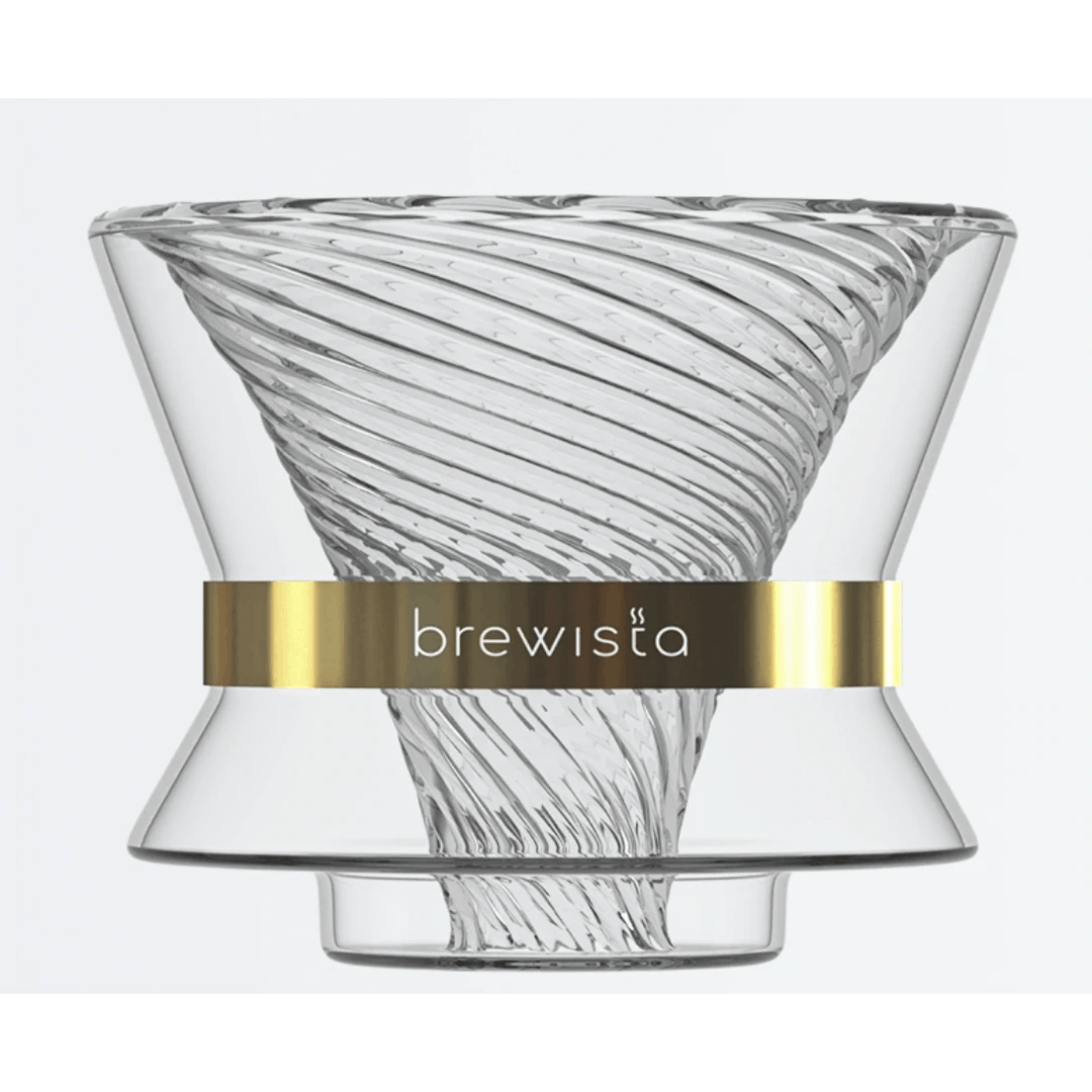 Brewista Tornado Glass Dripper - Ecru Beanspour overEcru Beans coffee_in_qatar - qatar_coffee coffee_equipment_qatar_doha
