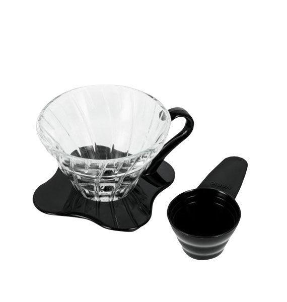 HARIO - V60 Glass Dripper 02 / Black - Ecru BeansAccessoriesEcru Beans coffee_in_qatar - qatar_coffee coffee_equipment_qatar_doha