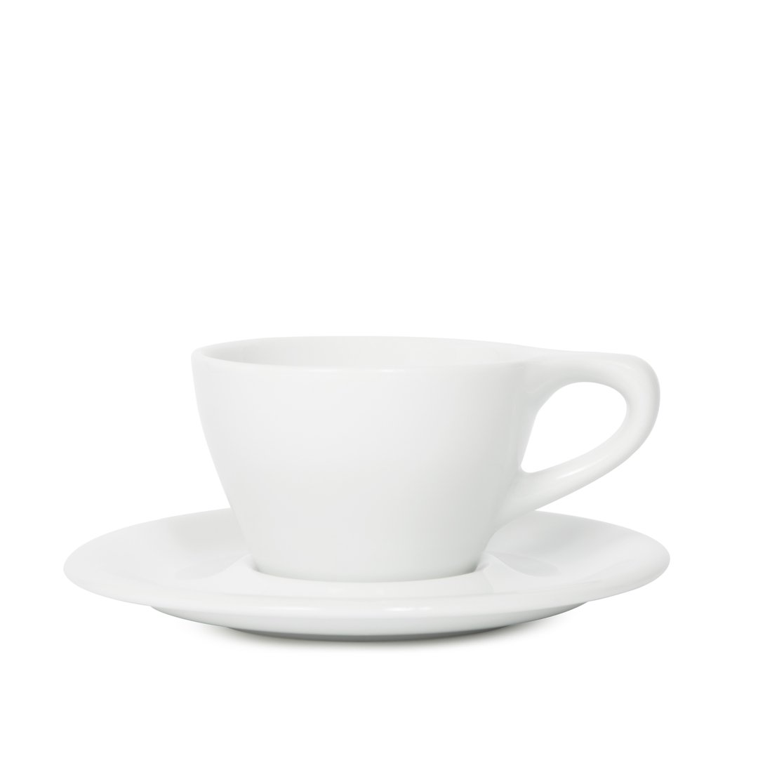 LINO DOUBLE CAPPUCCINO CUP/SAUCER | WHITE - Ecru BeanscupEcru Beans coffee_in_qatar - qatar_coffee coffee_equipment_qatar_doha