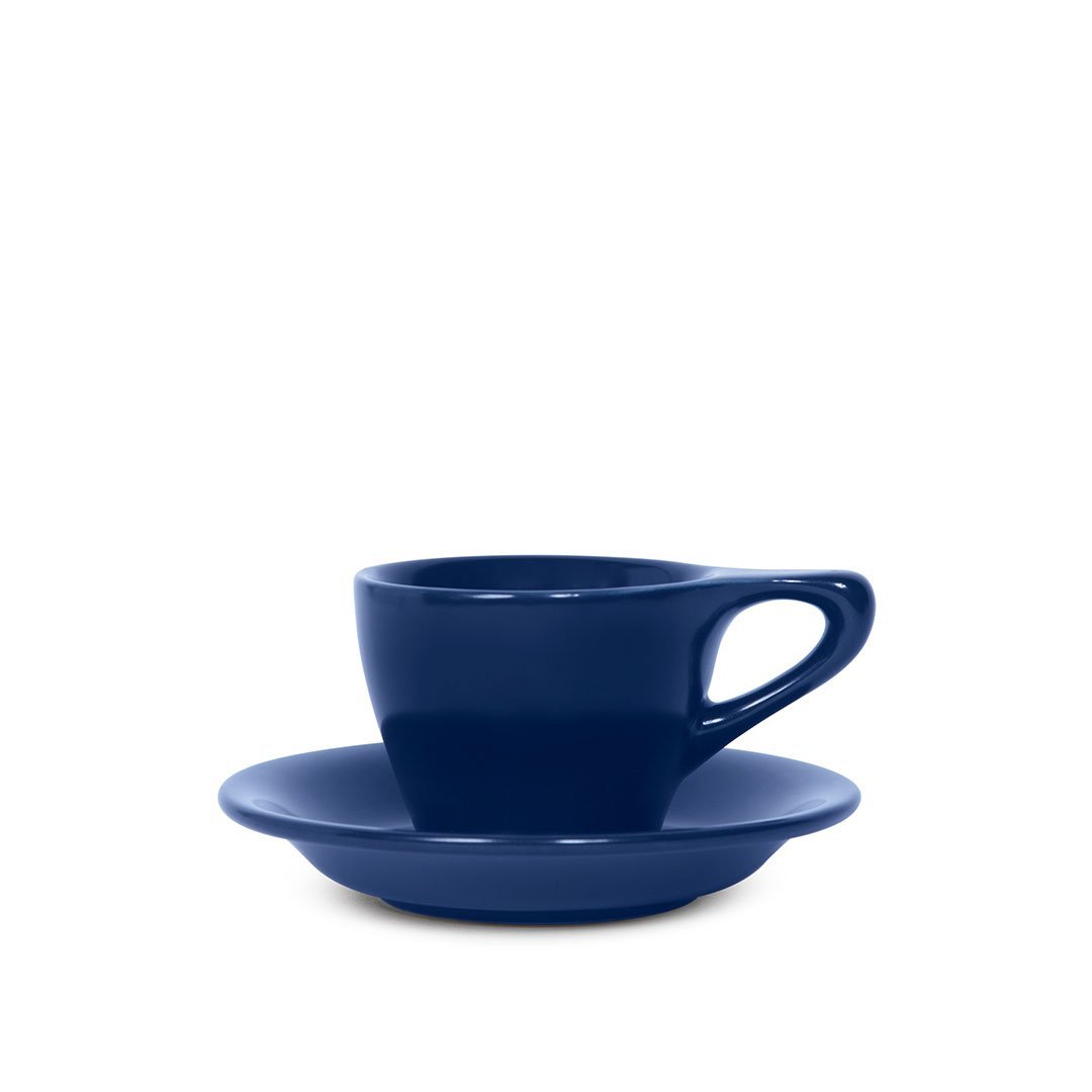 LINO ESPRESSO CUP/SAUCER | INDIGO - Ecru BeanscupEcru Beans coffee_in_qatar - qatar_coffee coffee_equipment_qatar_doha