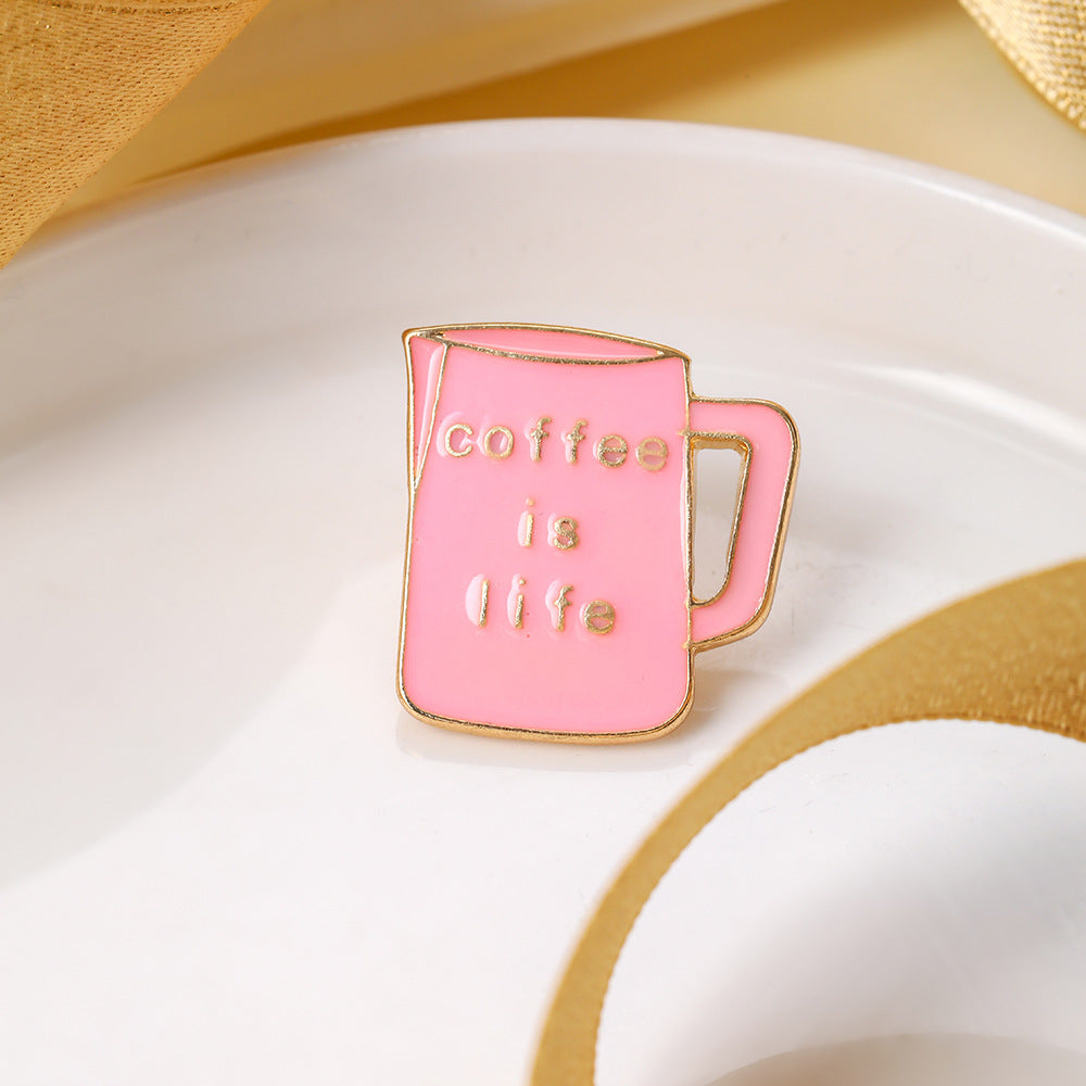 Coffee Brooch