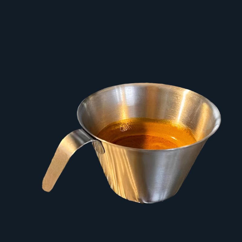 Espresso Cup with Measuring Lines - Ecru Beanspour overEcru Beans coffee_in_qatar - qatar_coffee coffee_equipment_qatar_doha