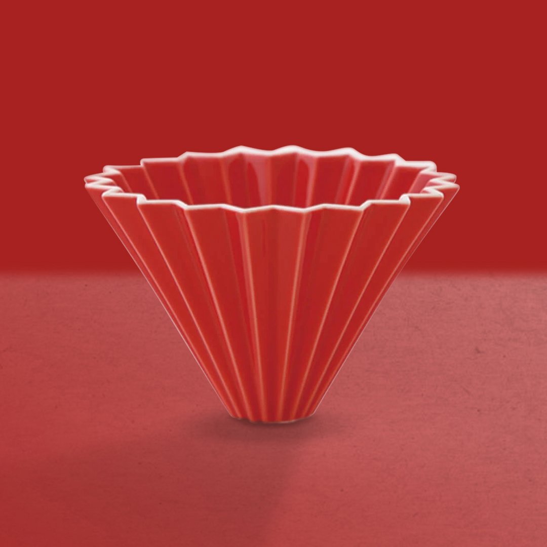 ORIGAMI Dripper M - Ecru Beanspour overEcru Beans coffee_in_qatar - qatar_coffee coffee_equipment_qatar_doha