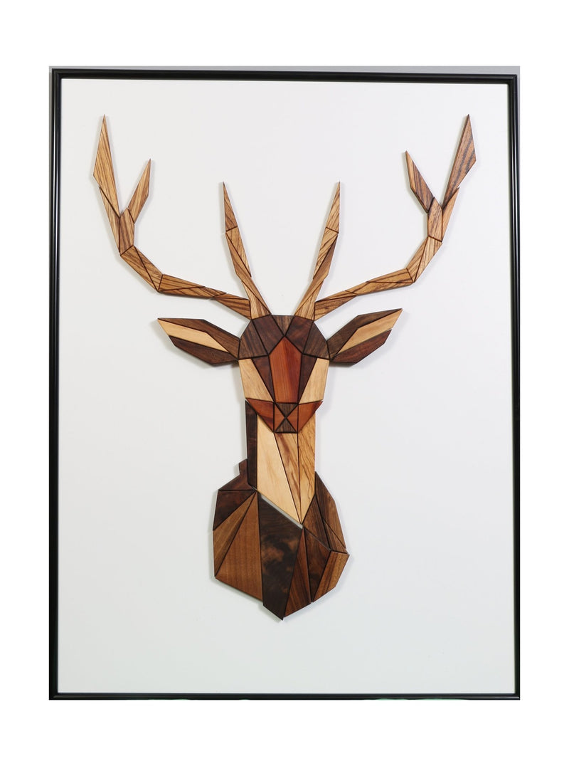 RB-Design Deer wooden art work - Ecru Beansbar decorationEcru Beans